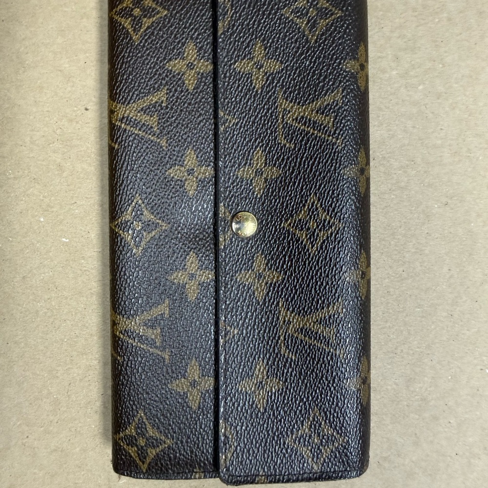Louis Vuitton Brown and Tan Monogram Clutch, Sarah Wallet